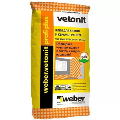 Плиточный клей для наружных работ Vetonit Profi Plus 25 кг
